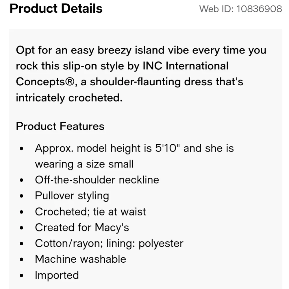 INC International Concepts Multicolor Off-Shoulder Dress size M - Picture 9 of 10